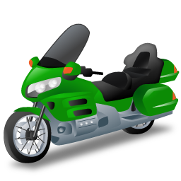 TouringMotorcycle Green icon icons.com 54907