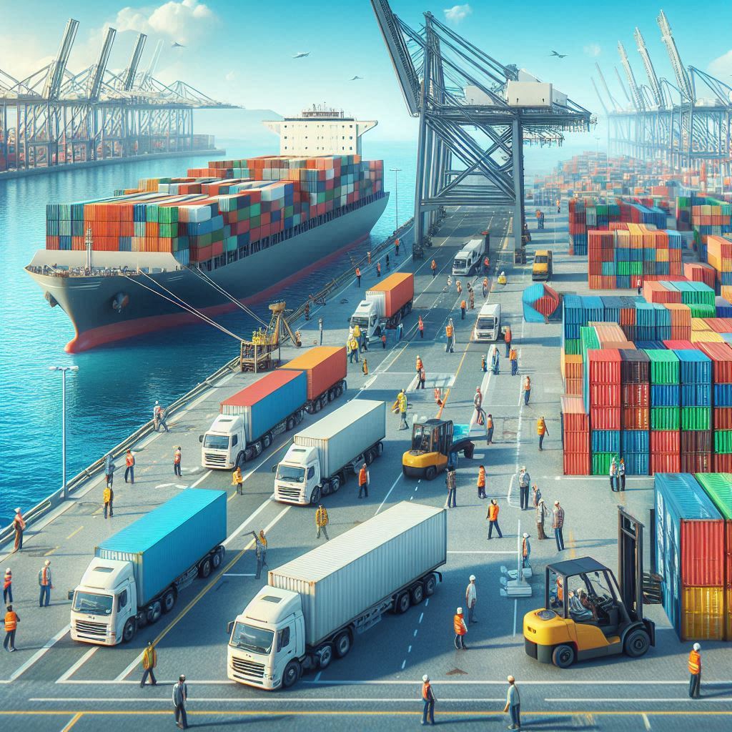 FCL truk di pelabuhan
